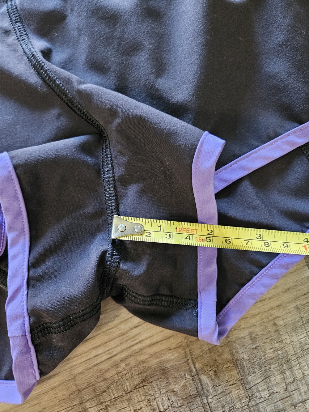 Lululemon Run Speed Black / Power Purple / Quilt Summer Shorts - Picture 4 of 9